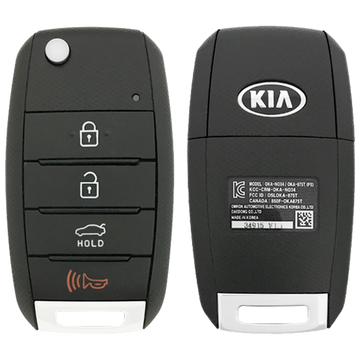 2016 Kia Rio Remote Flip Key Fob 4 Button w/ Trunk (FCC: TQ8-RKE-3F05, P/N: 95430-1W003)