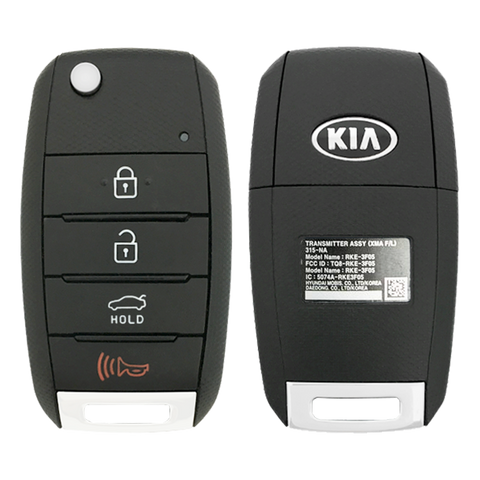 2016 Kia Rio Remote Flip Key Fob 4B w/ Trunk (FCC: TQ8-RKE-3F05, P/N: 95430-1W003)