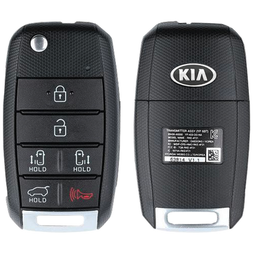2015 Kia Sedona Remote Flip Key Fob 6 Button Gen 2 w/ Sliding Doors (FCC: TQ8-RKE-4F21, P/N: 95430-A9300)