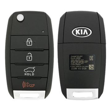 2017 Kia Sportage Remote Flip Key Fob 4B w/ Hatch (FCC: TQ8-RKE-4F27, P/N: 95430-D9100)