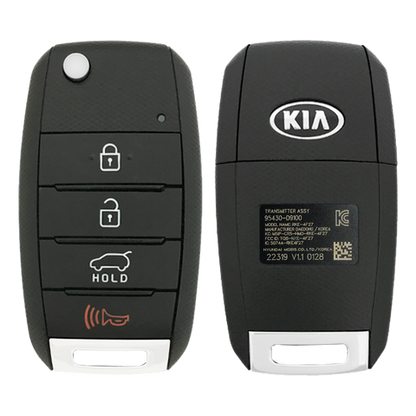 2016 Kia Sportage Remote Flip Key Fob 4B w/ Hatch (FCC: TQ8-RKE-4F27, P/N: 95430-D9100)
