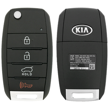 2019 Kia Soul Remote Flip Key Fob 4 Button w/ Hatch (FCC: OSLOKA-875T (PSD), P/N: 95430-B2100)