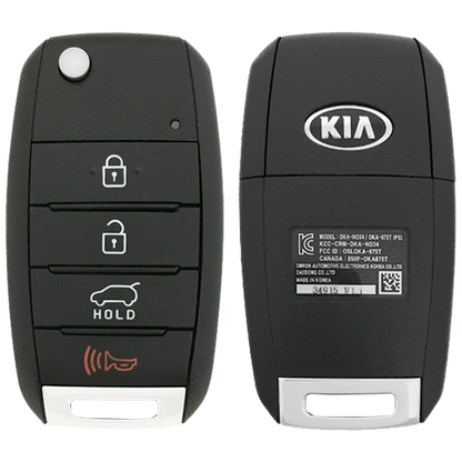 2019 Kia Soul Remote Flip Key Fob 4 Button w/ Hatch (FCC: OSLOKA-875T (PSD), P/N: 95430-B2100)