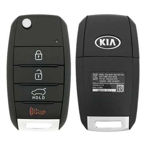 2014 Kia Soul Remote Flip Key Fob 4B w/ Hatch (FCC: OSLOKA-875T (PSD), P/N: 95430-B2100)