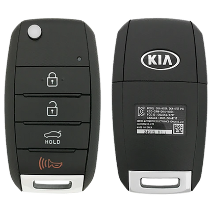 2018 Kia Forte Remote Flip Key Fob 4 Button w/ Trunk (FCC: OSLOKA-875T (YD), P/N: 95430-A7200)