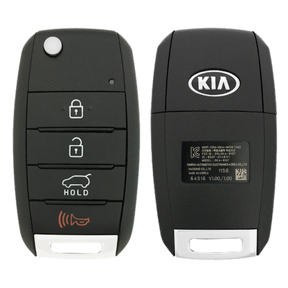 2017 Kia Sorento Remote Flip Key Fob 4B w/ Hatch (FCC: OSLOKA-910T, P/N: 95430-C5100)