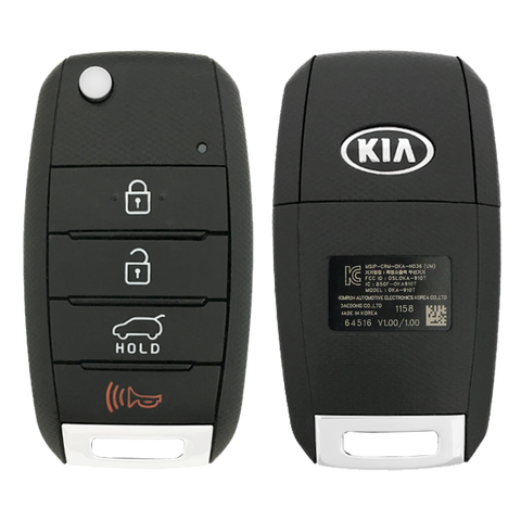 2016 Kia Sorento Remote Flip Key Fob 4B w/ Hatch (FCC: OSLOKA-910T, P/N: 95430-C5100)