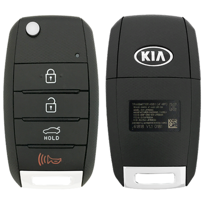 2018 Kia Optima Remote Flip Key Fob 4 Button w/ Trunk (FCC: SY5JFRGE04, P/N: 95430-D4010)