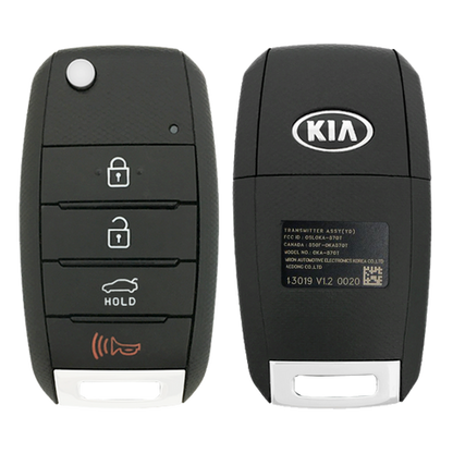 2016 Kia Forte Remote Flip Key Fob 4B w/ Trunk (FCC: OSLOKA-870T, P/N: 95430-A7400)
