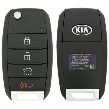 2020 Kia Rio Remote Flip Key Fob 4 Button w/ Trunk (FCC: NYOSYEC4TX1611, P/N: 95430-H9700)