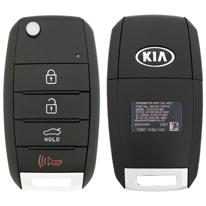 2020 Kia Rio Remote Flip Key Fob 4 Button w/ Trunk (FCC: NYOSYEC4TX1611, P/N: 95430-H9700)