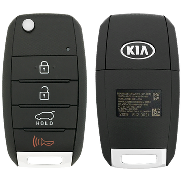 2018 Kia Sedona Remote Flip Key Fob 4 Button w/ Hatch (FCC: TQ8-RKE-4F19, P/N: 95430-A9100)