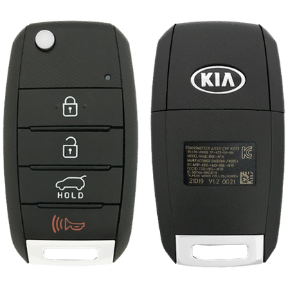 2018 Kia Sedona Remote Flip Key Fob 4 Button w/ Hatch (FCC: TQ8-RKE-4F19, P/N: 95430-A9100)