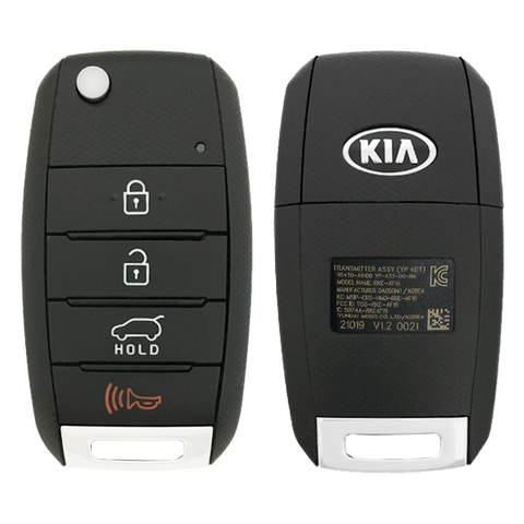 2016 Kia Sedona Remote Flip Key Fob 4B w/ Hatch (FCC: TQ8-RKE-4F19, P/N: 95430-A9100)