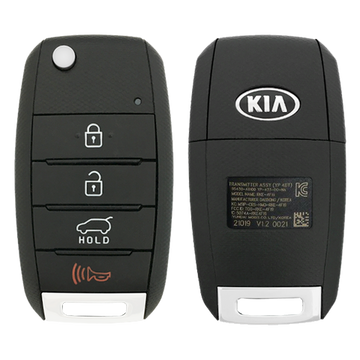 2018 Kia Sedona Remote Flip Key Fob 4B w/ Hatch (FCC: TQ8-RKE-4F19, P/N: 95430-A9100)