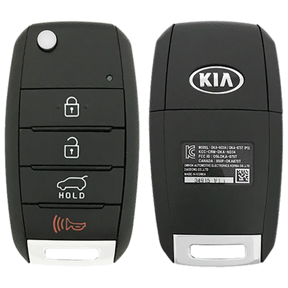 2015 Kia Soul Remote Flip Key Fob PSD1 4 Button w/ Hatch (FCC: OSLOKA-875T, (PSD1), P/N: 95430-B2101)