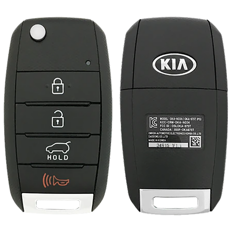 2015 Kia Soul Remote Flip Key Fob PSD1 4 Button w/ Hatch (FCC: OSLOKA-875T, (PSD1), P/N: 95430-B2101)