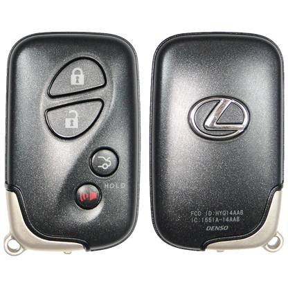 2010 Lexus GS450h Smart Remote Key Fob 4 Button w/ Trunk (FCC: HYQ14AAB, E-Board 3370, P/N: 89904-50380)