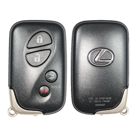 2012 Lexus LS600h Smart Remote Key Fob 4B w/ Trunk (FCC: HYQ14ACX, GNE Board 5290, P/N: 89904-50F90)