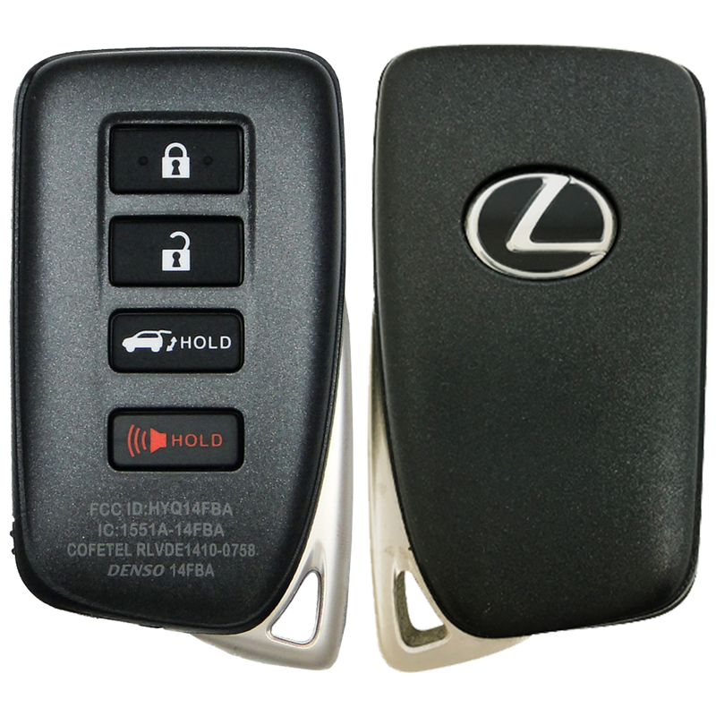 2017 Lexus LX570 Smart Remote Key Fob 4 Button w/ Hatch (FCC: HYQ14FBA, AG Board 2110, P/N: 89904-78470)