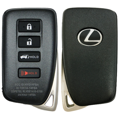 2016 Lexus NX200T Smart Remote Key Fob 4 Button w/ Hatch (FCC: HYQ14FBA, AG Board 2110, P/N: 89904-78470)