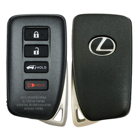 2018 Lexus NX200T Smart Remote Key Fob 4B w/ Hatch (FCC: HYQ14FBA, AG Board 2110, P/N: 89904-78470)