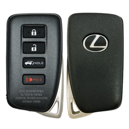 2017 Lexus LX570 Smart Remote Key Fob 4B w/ Hatch (FCC: HYQ14FBA, AG Board 2110, P/N: 89904-78470)