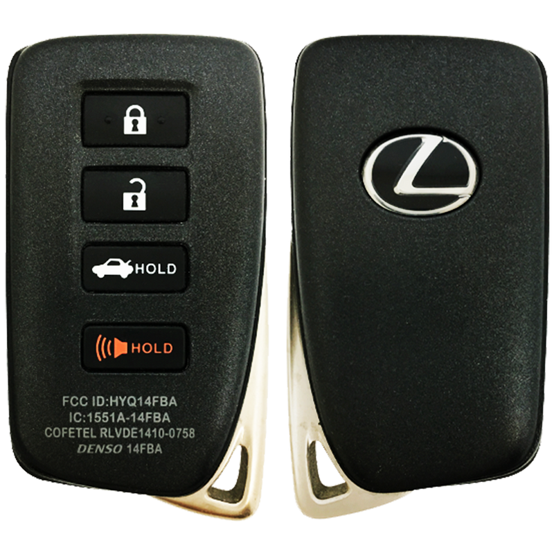 2015 Lexus ES350 Smart Remote Key Fob 4 Button w/ Trunk (FCC: HYQ14FBA, G Board 0020, P/N: 89904-30A30)