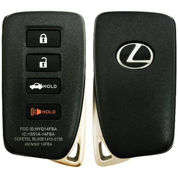 2016 Lexus GS300t Smart Remote Key Fob 4 Button w/ Trunk (FCC: HYQ14FBA, G Board 0020, P/N: 89904-30A30)