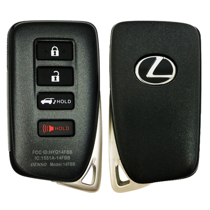 2018 Lexus RX450h Smart Remote Key Fob 4B w/ Trunk (FCC: HYQ14FBB, G Board 0010, P/N: 89904-0E160)