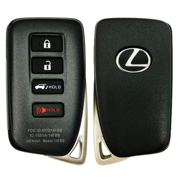 2019 Lexus RX450h Smart Remote Key Fob 4B w/ Trunk (FCC: HYQ14FBB, G Board 0010, P/N: 89904-0E160)