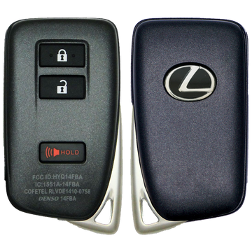 2017 Lexus NX200t Smart Remote Key Fob 3 Button (FCC: HYQ14FBA, AG Board, P/N: 89904-78460)