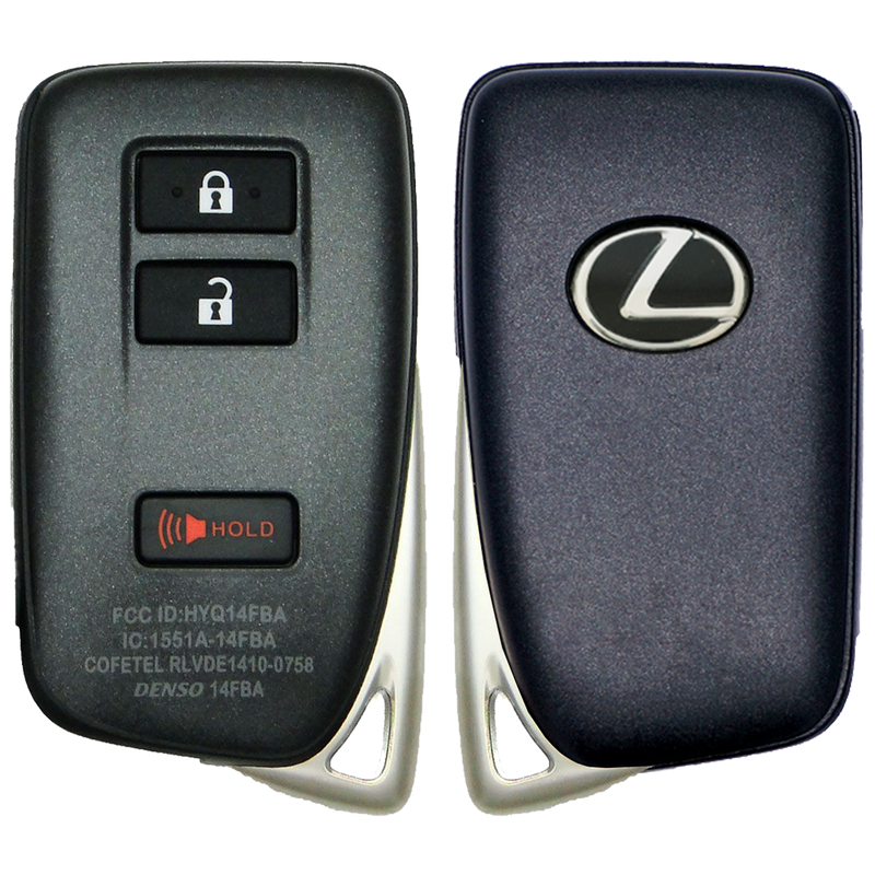 2017 Lexus NX200t Smart Remote Key Fob 3 Button (FCC: HYQ14FBA, AG Board, P/N: 89904-78460)