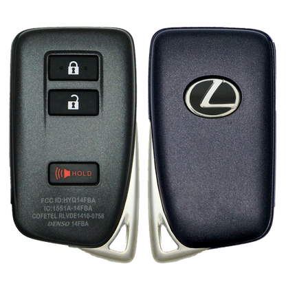 2015 Lexus NX300 Smart Remote Key Fob 3B (FCC: HYQ14FBA, AG Board, P/N: 89904-78460)