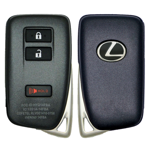 2015 Lexus NX200t Smart Remote Key Fob 3B (FCC: HYQ14FBA, AG Board, P/N: 89904-78460)