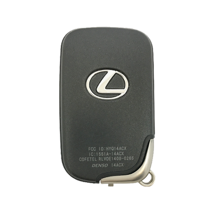 2015 Lexus RX450h Smart Remote Key Fob 4B w/ Hatch (FCC: HYQ14ACX, GNE Board 5290, P/N: 89904-48191)