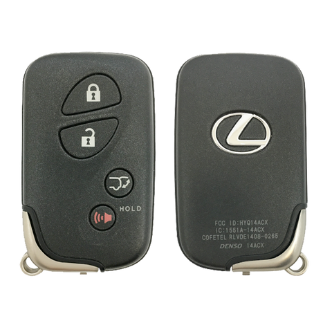 2015 Lexus RX450h Smart Remote Key Fob 4B w/ Hatch (FCC: HYQ14ACX, GNE Board 5290, P/N: 89904-48191)