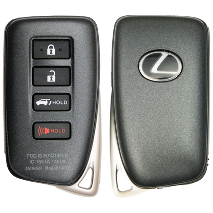 2020 Lexus NX300 Smart Remote Key Fob 4 Button w/ Hatch (FCC: HYQ14FLB, P/N: 89904-0E180)
