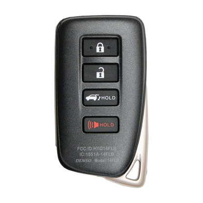 2021 Lexus RX450H Smart Remote Key Fob 4B w/ Hatch (FCC: HYQ14FLB, P/N: 89904-0E180)