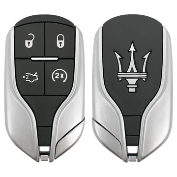 2014 Maserati Ghibli Smart Remote Key Fob 4B w/ Trunk, Remote Start (FCC: M3N-7393490, P/N: 5923545AG)