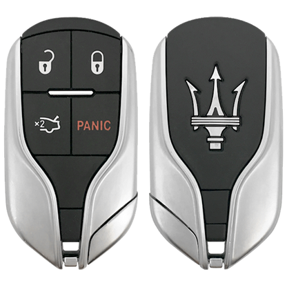 2015 Maserati Ghibli Smart Remote Key Fob 4B w/ Trunk, Panic (FCC: M3N-7393490, P/N: 5923335AE)