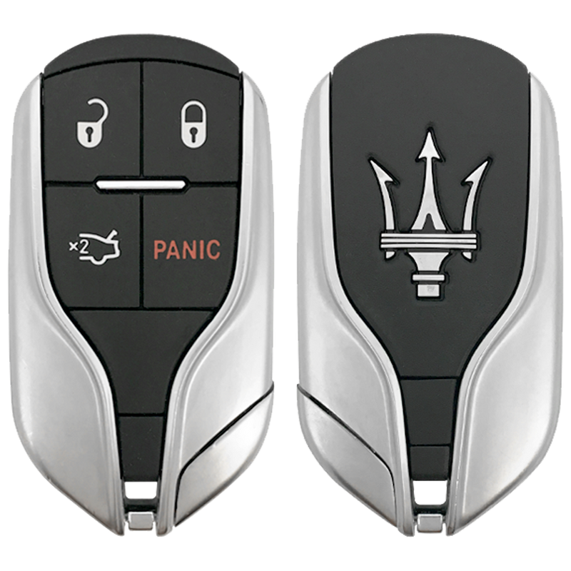 2015 Maserati Ghibli Smart Remote Key Fob 4B w/ Trunk, Panic (FCC: M3N-7393490, P/N: 5923335AE)