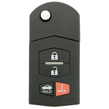 2010 Mazda 6 Remote Flip Key Fob 4B w/ Trunk (FCC: BGBX1T478SKE125-01, P/N: BBM4-67-5RY)