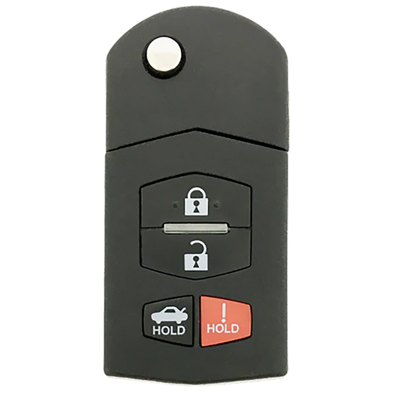 2010 Mazda 6 Remote Flip Key Fob 4B w/ Trunk (FCC: BGBX1T478SKE125-01, P/N: BBM4-67-5RY)