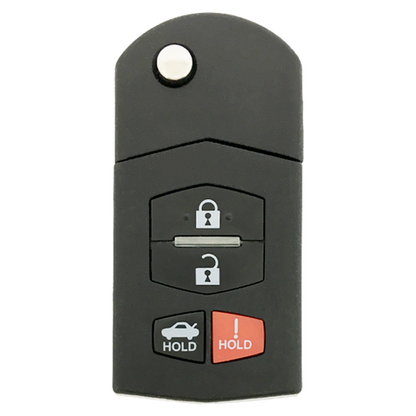 2009 Mazda 6 Remote Flip Key Fob 4B w/ Trunk (FCC: BGBX1T478SKE125-01, P/N: BBM4-67-5RY)