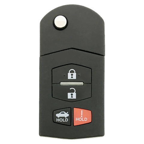 2009 Mazda 6 Remote Flip Key Fob 4B w/ Trunk (FCC: BGBX1T478SKE125-01, P/N: BBM4-67-5RY)