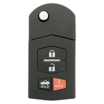 2010 Mazda 6 Remote Flip Key Fob 4B w/ Trunk (FCC: BGBX1T478SKE125-01, P/N: BBM4-67-5RY)