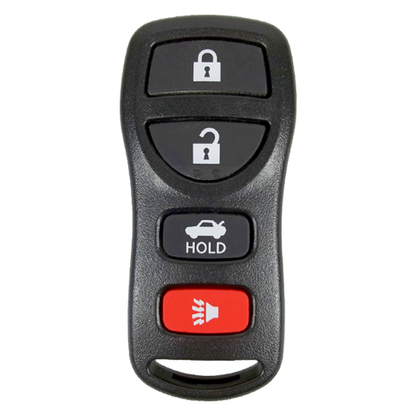 2003 Nissan Maxima Keyless Entry Remote Key Fob 4B w/ Trunk (FCC: KBRASTU15, P/N: 28268-ZB700)