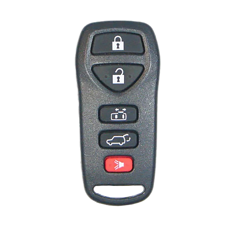 2007 Nissan Quest Keyless Entry Remote Key Fob 5B w/ Trunk, Power Sliding Door (FCC: KBRASTU51, P/N: 28268-5Z210)