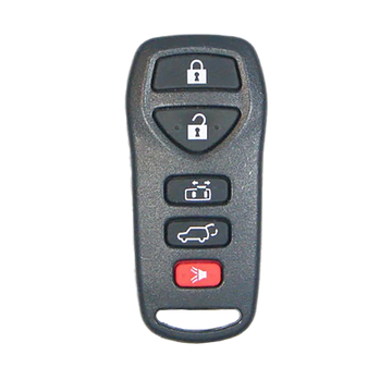 2009 Nissan Quest Keyless Entry Remote Key Fob 5B w/ Trunk, Power Sliding Door (FCC: KBRASTU51, P/N: 28268-5Z210)